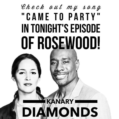 vjjj's tweet photo. #CHECKOUT QUEEN OF THE WEST COAST Kanary Diamonds @KanaryD's "Came To Party" on tonight's @RosewoodFOX #Rosewood #CameToParty https://t.co/E8WefWcZIZ