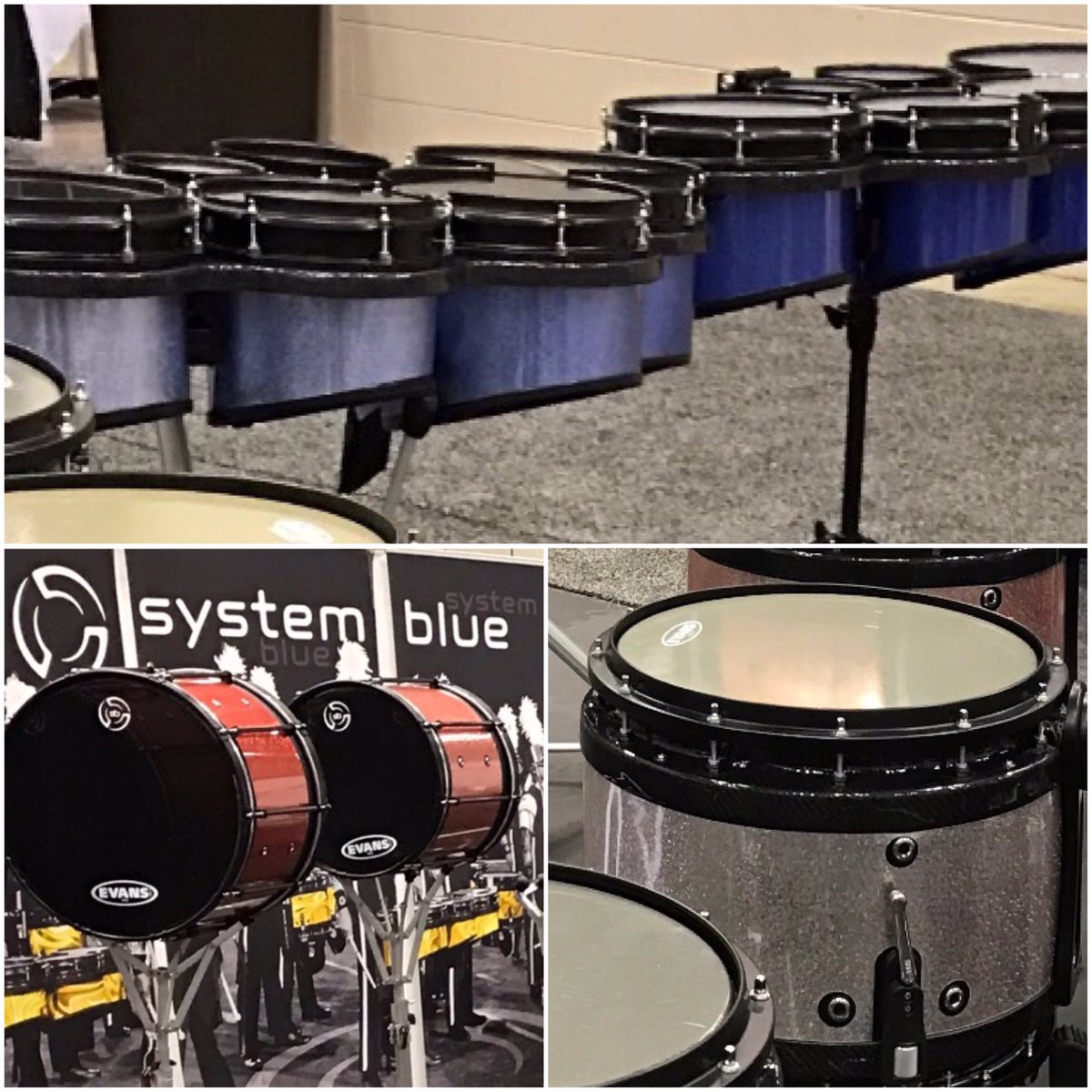 TheBlueDevils's tweet image. Check out the System Blue PASIC booth #1033 and chop out on the System Blue drums the Blue Devils perform on! #bdworld #PASIC16