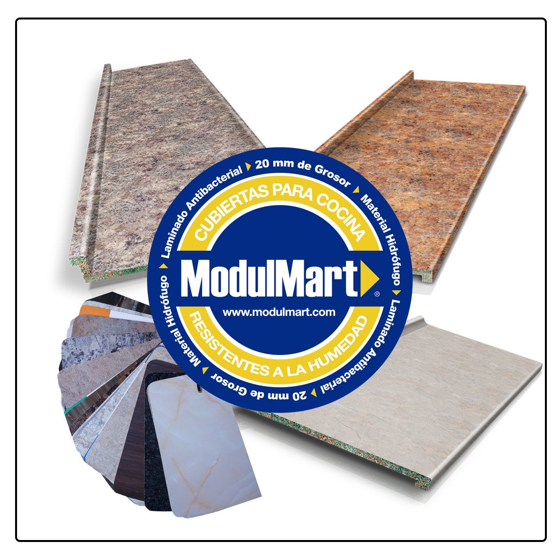 ModulmartMX's tweet image. Tenemos CUBIERTAS POSTFORMADAS hechas con material hidrófugo con 30 colores a elegir y 200 colores en laminados. ModulMart.com