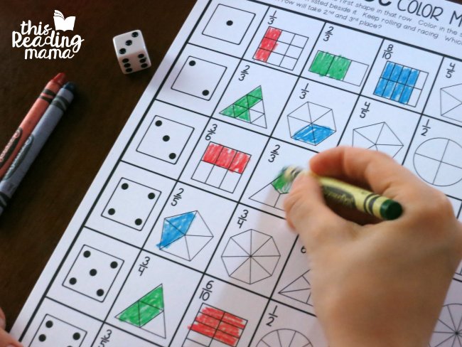 thisreadingmama's tweet photo. ROLL & RACE FRACTIONS: Work on #fractions with this freebie! #mathfreebies #shapes #math https://t.co/QCJ3QuCkUC https://t.co/KZ1le8wsW4