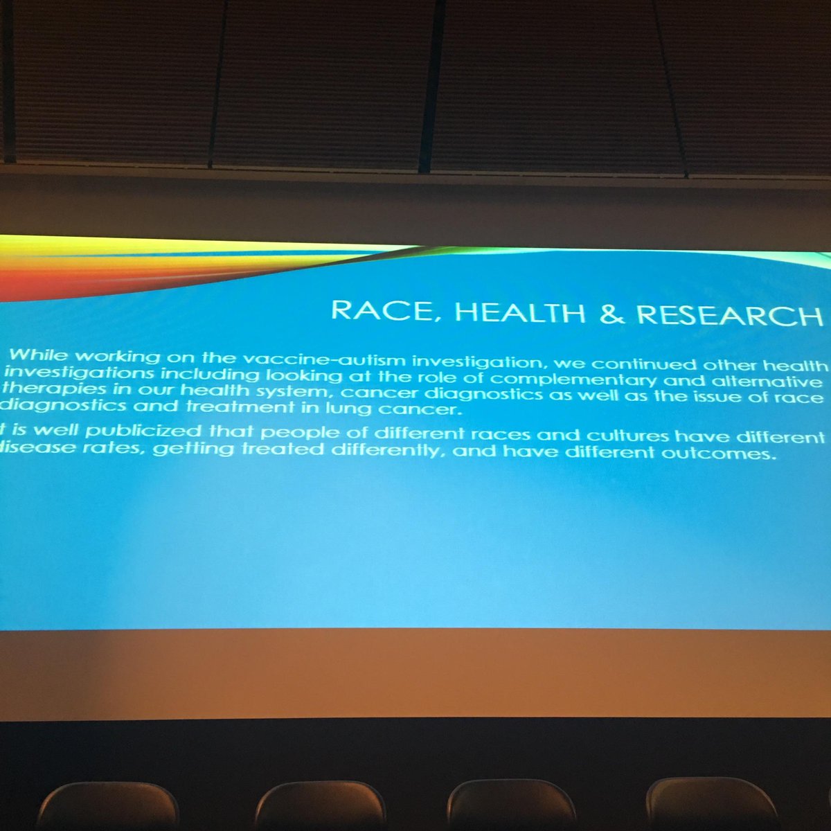 MaryAndreeAG's tweet photo. Beth Clay on race, health, and research at the @blmswg conference. @TeachersCollege https://t.co/Y4g0pQalhx