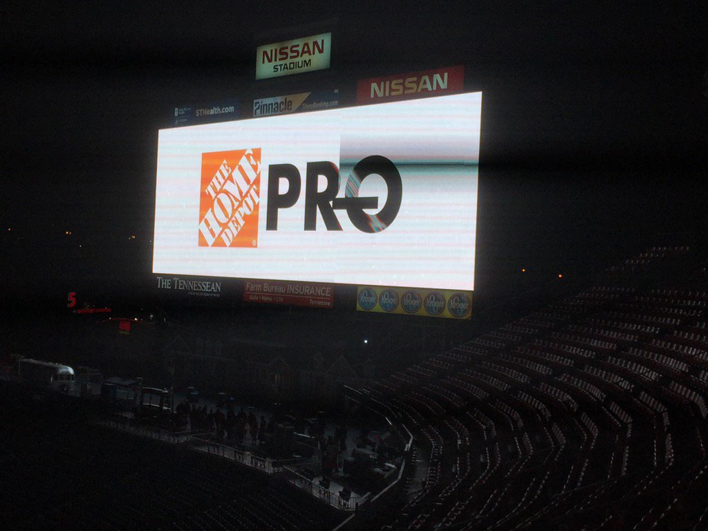 Awesome view in Nissan Stadium tonight! #homedepot #letsdothis @jrieves <a href="/BrockDarby1/">@BrockDarby</a> @JeremyStrizTHD <a href="/mattgiampapa59/">Matt Giampapa</a>