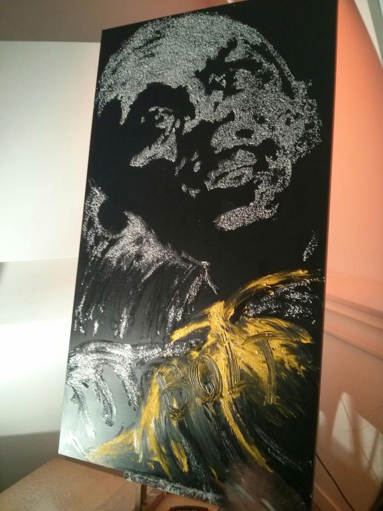 Performance en direct de l'artiste peintre Sylvain Tremblay #anniversaire #lesaintjude