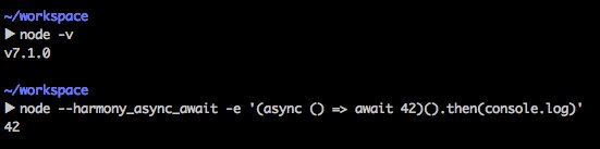 Ult_Combo's tweet image. #NodeJS v7 already supports #AsyncFunctions (async/await) behind a flag! Yay!