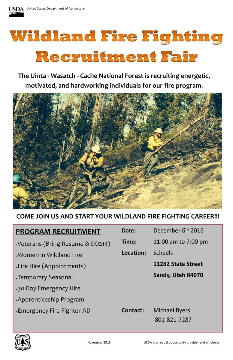 UWCNF's tweet image. #uwcnf We are looking for energetic, motivated &amp;amp; hardworking individuals for our fire program please join us at our Dec 6th recruitment fair