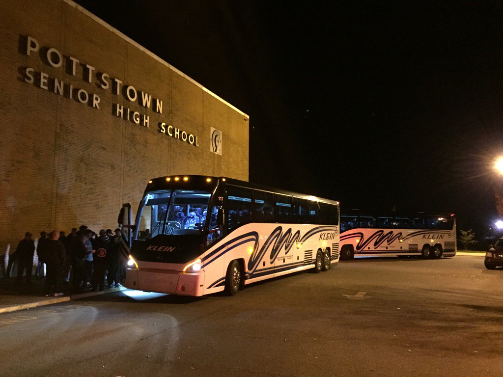 This is how we roll!  Pottstown High School marching Band leaving for Walt Disney World.  #phsbandpeeps