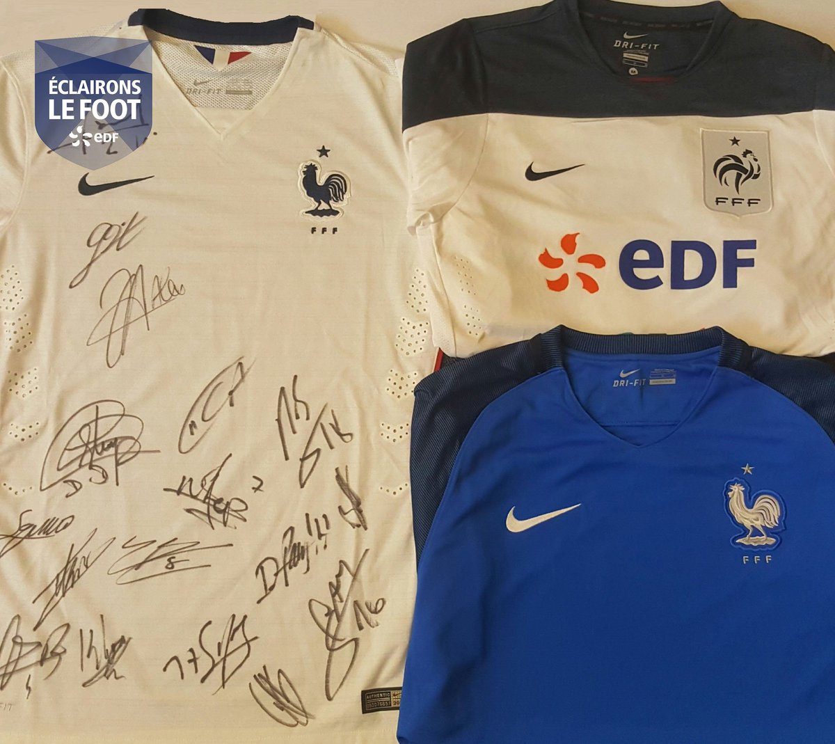 EDF_Foot's tweet photo. H-12 pour gagner ton maillot :
Pour l'officiel : RT
Pour le dédicacé : Aime
Pour l'entrainement : Mentionne un ami
#EclaironsLeFoot #FRACIV https://t.co/rzWUshTfWS