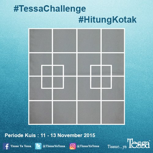 TissueYaTessa's tweet photo. Ayo ikutan #TessaChallenge #HitungKotak dan menangkan voucher pulsa Rp 50.000,-. Info lengkap klik-> https://t.co/zUCGbrFdMU https://t.co/SPg4B0ugig
