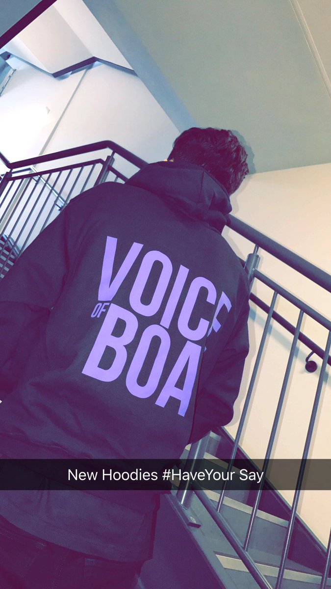 AndrewExeter's tweet photo. #HaveYourSay and follow @VoiceOfBOA and check out the new hoodies round the academy @imagineBOA https://t.co/WmzisUQGub