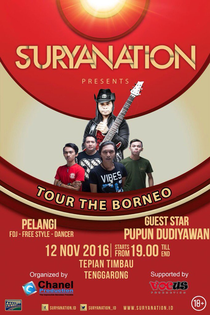 Lanjut lg lah ya prajurit... Kita buat pecah tenggarong bsk malem 🎉💀 #Suryanation #TourTheBorneo2016 #InginSelaluAda