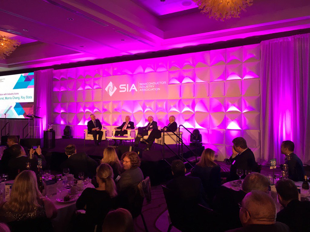z5todd's tweet photo. Wow! Morris Chang, Ray Stata and Craig Barrett from @intel as previous #noyce awards at @SIAAmerica #siaawarddinner https://t.co/qcI57RNP7o