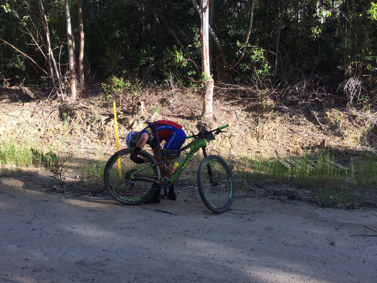 Technical for <a href="/Candice_MTB/">Candice Lill</a> , lost about 30 secs to front group. Still lying 3rd.