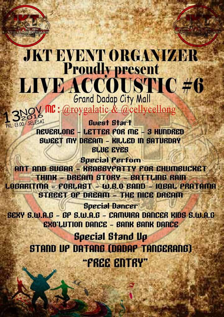 2016/11/13 <a href="/band_neverlone/">NEVERLONE</a> <a href="/3HUNDRED_OFFICE/">IG 3Hundred_Official</a> <a href="/letterforme_JKT/">LETTER FOR ME</a> <a href="/KILLEDNSATURDAY/">KILLED IN SATURDAY</a> <a href="/blueeyespoppunk/">ig : Blueeyespoppunk</a> <a href="/SMD_PopPunk/">SWEET MY DREAM</a>