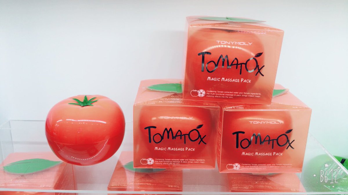 ট ইট র K Beauty 旧tonymoly岡山店 안녕하세요 本日のおすすめは トマトックス マジックホワイト マッサージパック 食べ物としても美容効果の高いトマト こちらのクリームは お肌に塗りながらマッサージすると 毛穴ケアとくすみ除去ができ そして