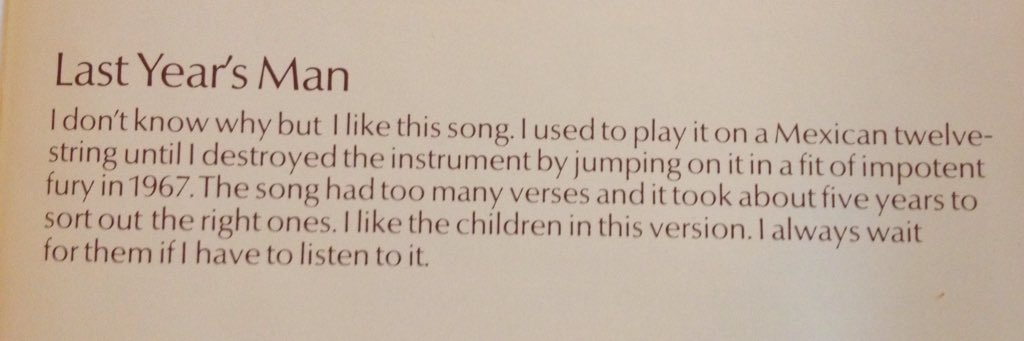 Leonard Cohen's sleeve notes for his Greatest Hits album are little masterpieces. RIPLeonard