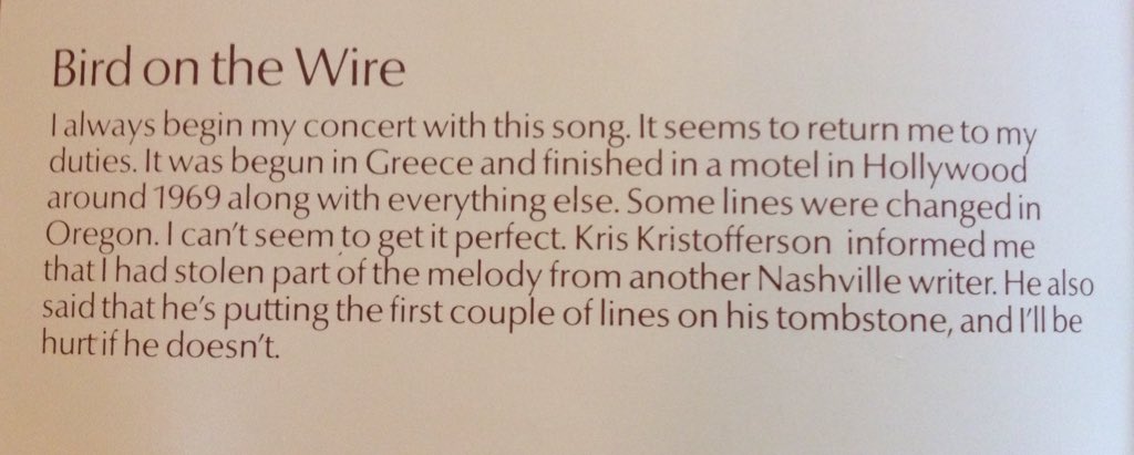 philipreeve1's tweet photo. Leonard Cohen's sleeve notes for his Greatest Hits album are little masterpieces. RIPLeonard https://t.co/wntILbw2yi