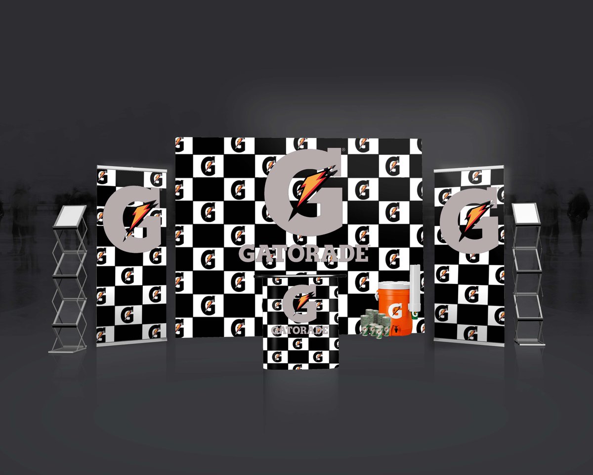 TheOneNOnlyNK's tweet photo. My creative booth mockup for Athletes and Racers #Gatorade #CreativeBooth #GatoradePerformance #Racing #Checkers https://t.co/DjTqSRBwo9