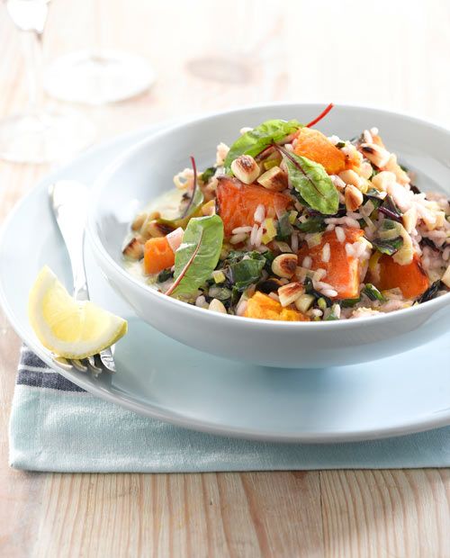 vegsoc's tweet photo. For #Halloween try this -  Roast Pumpkin and Swiss Chard Risotto https://t.co/690lQP7cXV #recipe https://t.co/LVOfvXntbC