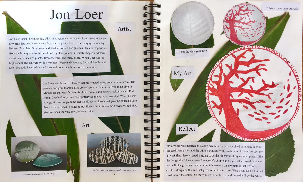 kjackemerson's tweet photo. 10s studied ceramicist Jon Loer this week. We're using a similar sgraffito technique in their next project! @rvis_bh https://t.co/00pnlTnwHc
