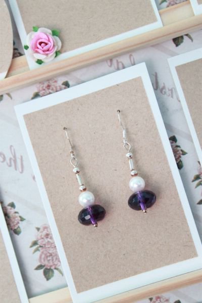CraftBizRT's tweet image. Handmade Sterling Silver Crystal Drop Earrings from queenies-bazaar.co.uk #CraftBizRT