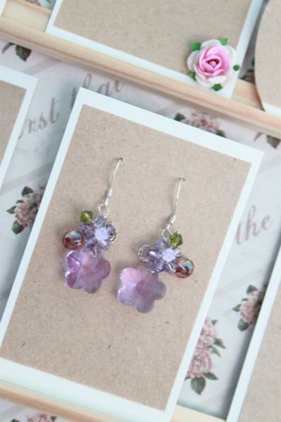 CraftBizRT's tweet image. Handmade Sterling Silver Crystal Drop Earrings from queenies-bazaar.co.uk #CraftBizRT