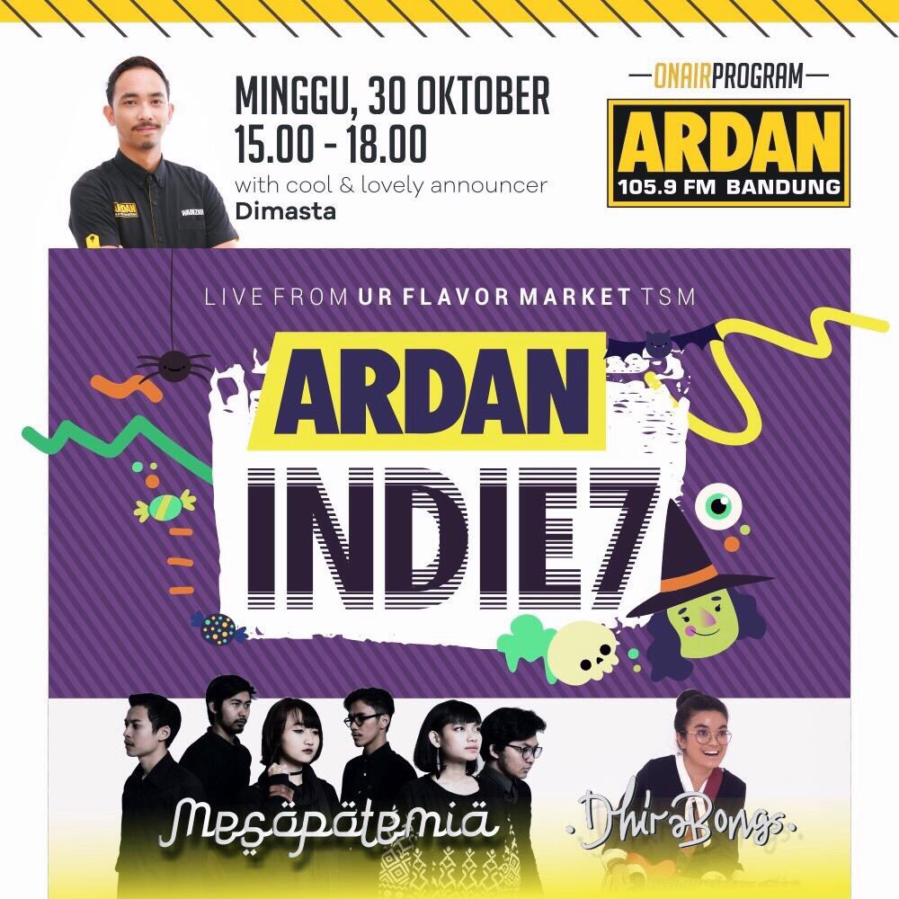 ardanradio's tweet photo. Siap mengudara nikmatin senja!🛩 sore ini ada @DhiraBongs sama @_Mesopotemia yg bakal manjain rasa jiwa kamu di #ArdanIndie7 till 6 PM https://t.co/IntN4pBb4V
