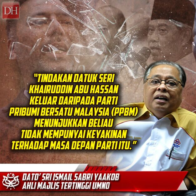 Hotblues77's tweet photo. Tidak yakin pada masa depan PPBM DS Khairudin keluar drpd parti itu @IsmailSabri60 https://t.co/iTpZIWTo8V @NajibRazak