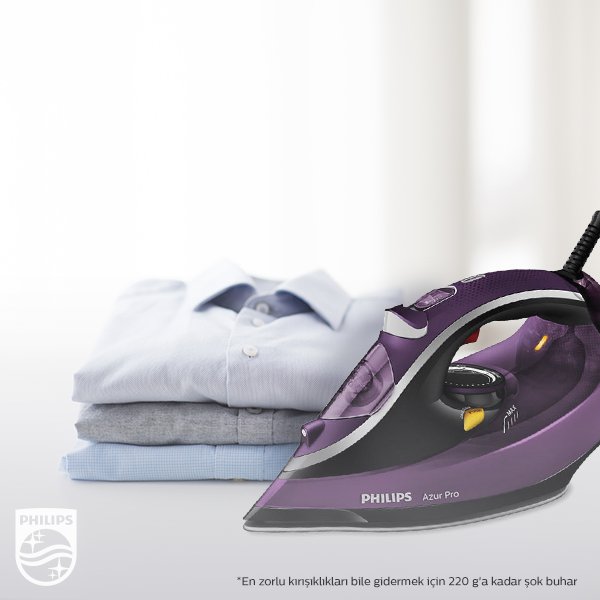 PhilipsTurkiye's tweet photo. 2,5 kat daha fazla güçlü şok buhar özelliği ile yeni nesil Philips Azur Pro’yu keşfedin ve kırışıklıkların üstesinden gelin! #AzurPro https://t.co/MAXofKront