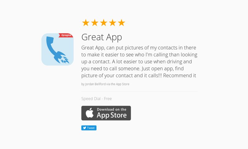 speedDialiPhone's tweet photo. 5 Star Review: "Great App: Great App, can put pictures of my contacts in there to make it…" https://t.co/BwDcTKtEH5 https://t.co/E8u59AHG9d