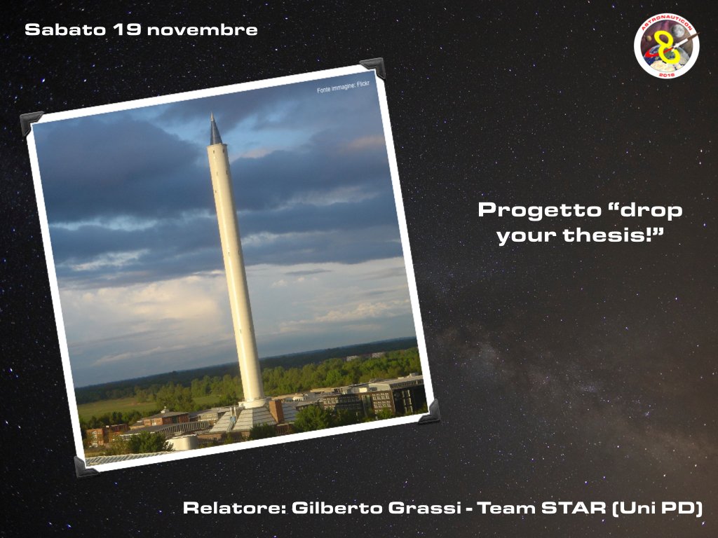 AstronautiCAST's tweet photo. I nostri amici di @ExperimentStar hanno lanciato la loro tesi dalla torre di Brema! Saranno ad #AstronautiCON8 per raccontarci l'esperienza. https://t.co/vvF9APIR8b