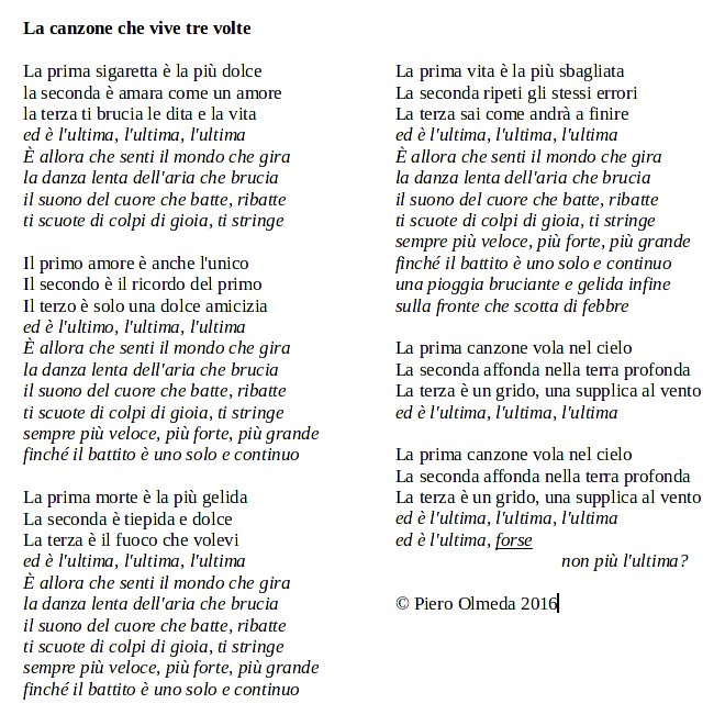 Analisi Del Testo Di Una Canzone Italiana