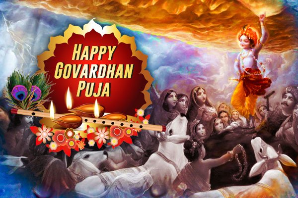 Govardhan Puja : IMAGES, GIF, ANIMATED GIF, WALLPAPER, STICKER FOR WHATSAPP & FACEBOOK