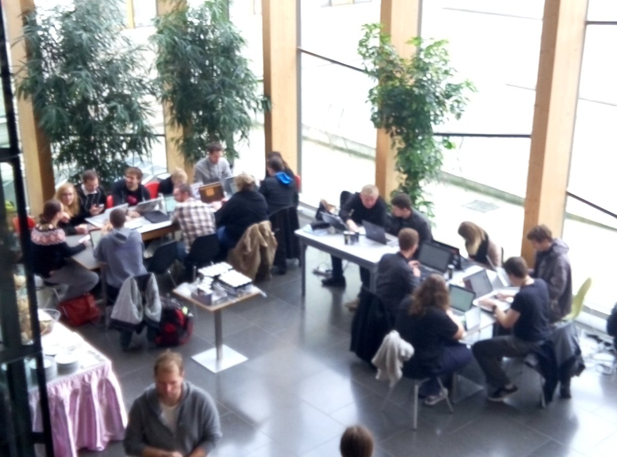 goranvrbaski's tweet photo. coding sprints in progress #PyConCZ https://t.co/h7C1o9L3v3