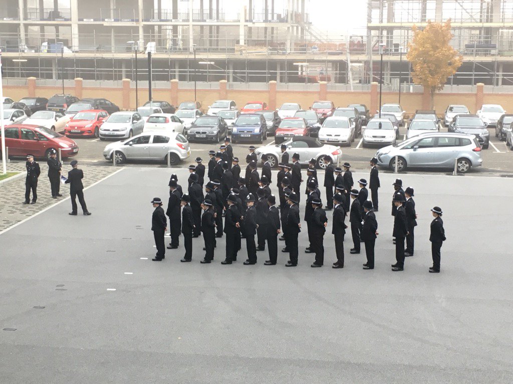 MPSLewisham's tweet photo. #PCBurrows & I are at Hendon to meet our new Special Constable this morning. Which one are they? #SgtBiddle #PLMSC https://t.co/1rGPG0jobz