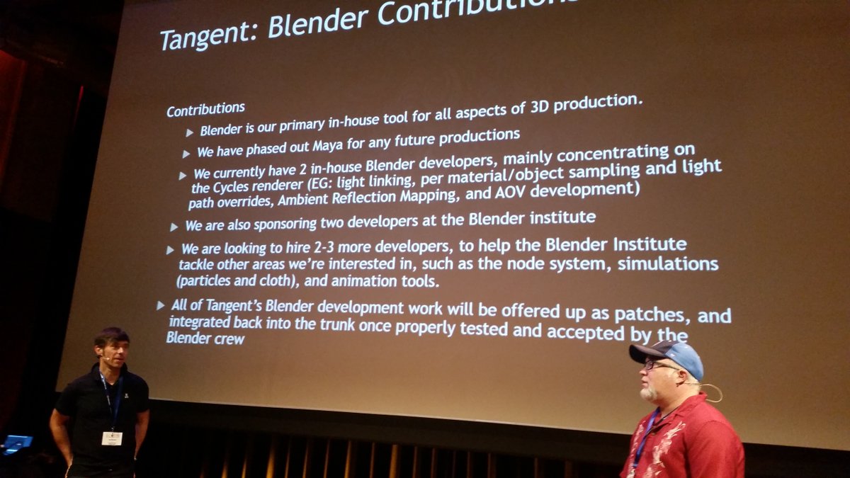 tonroosendaal's tweet image. Tangent Animation contributions to Blender! #bcon16