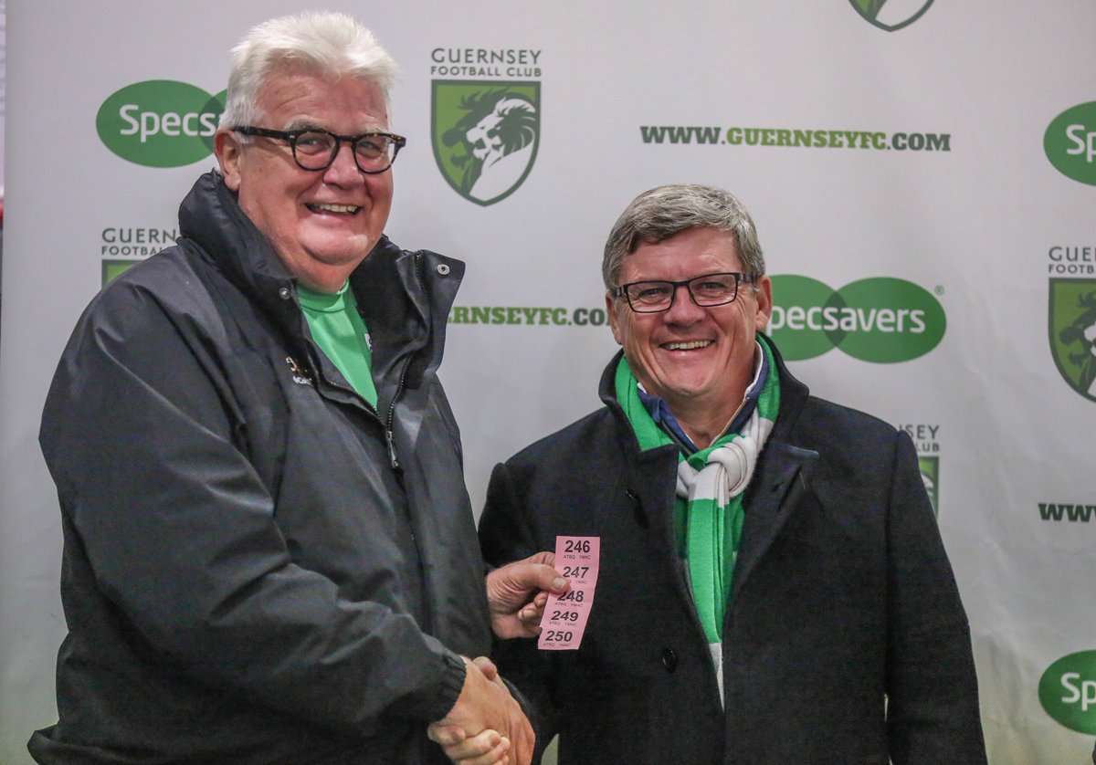 GuernseyFC's tweet photo. Thank you to friend of the club @AfcKpandu who generously donated his 50-50 winnings to the Mike Thomas Fund to assist Tardif and Domaille. https://t.co/NQG9GV9qox