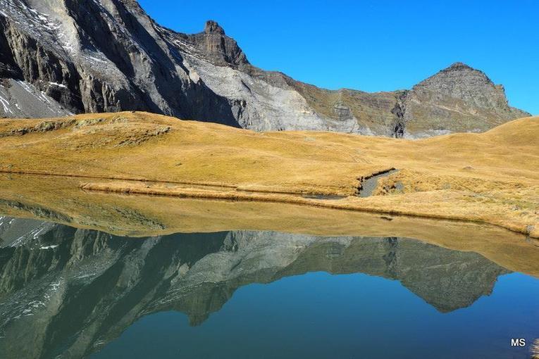 Aure65's tweet photo. Le miroir automnal de #Barroude #montagne #Pyrénées #Parc https://t.co/fVAdy1Fbpb https://t.co/QSRtJ6b2kY