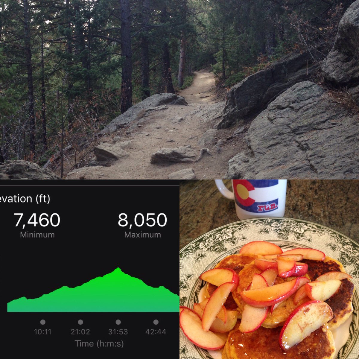 l_berman's tweet photo. Recovery run on the trails. Pumpkin pancakes at the finish. #trailrunning #nothingflathere #pancakes https://t.co/bGLD6aNAT0