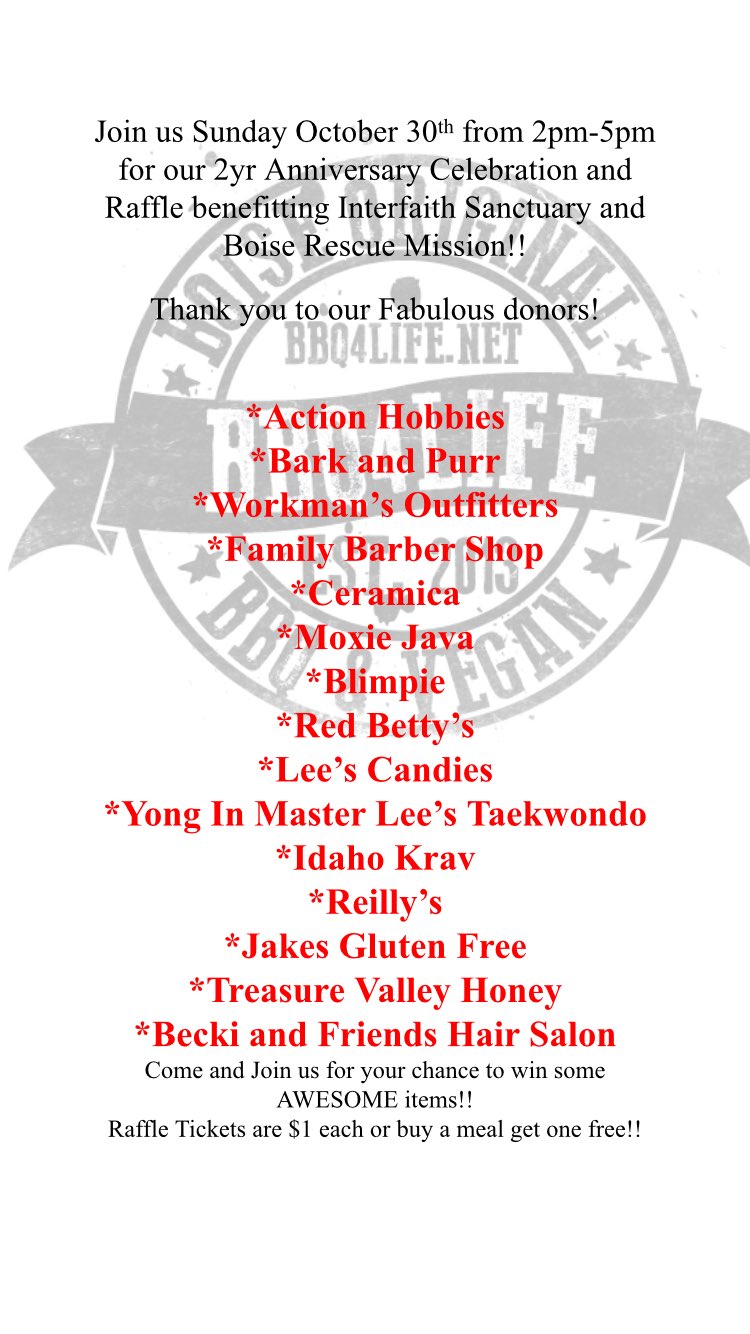 Bbq 4 Life On Twitter Come Join Us Today For Our 2 Year