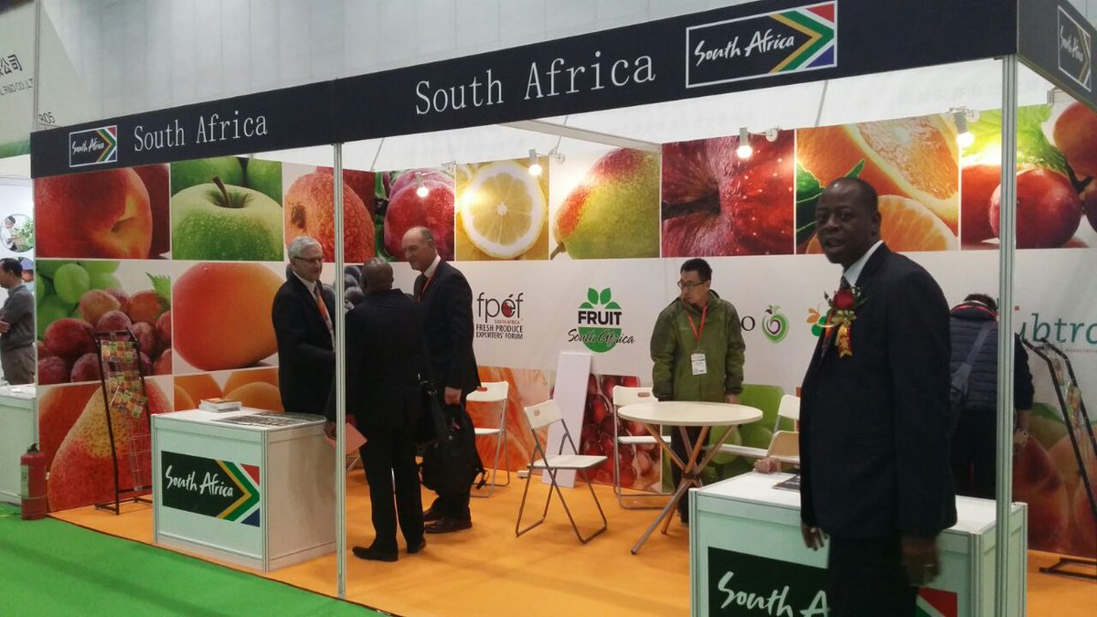 Fruit SA stand at the China International Fruit &amp; Veg Fair, Beijing.