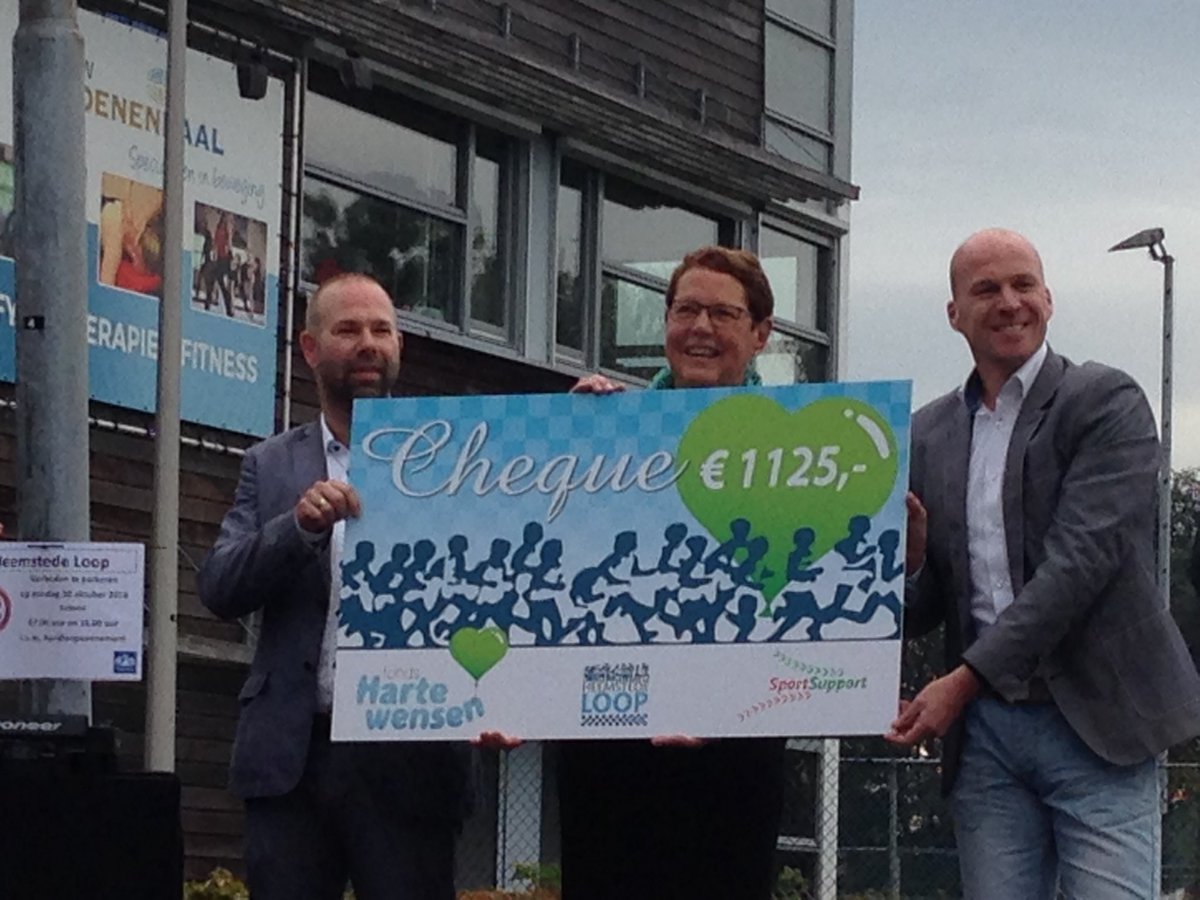 Fantastisch bedrag voor Fonds Hartewensen: €1125,- <a href="/Hartekampgroep/">de Hartekamp Groep</a> @ngdaal @Heemstede @SportSupportSTK