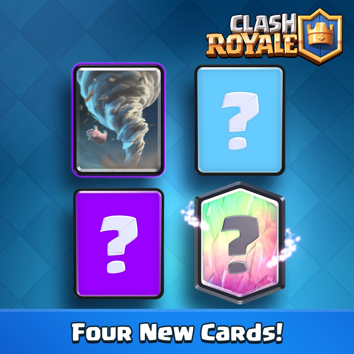 Clash Royale Sneak Peek 2 Four New Cards Tornado Available On Nov 11 One New Card Will Be Released Every Two Weeks