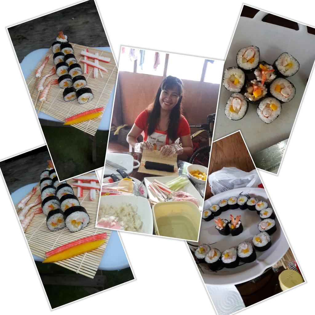 rhodarcz's tweet photo. I enjoyed doing my sushi...yummzzz https://t.co/zYyziCpMHG