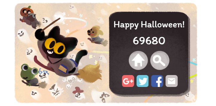 Loved this <a href="/GoogleDoodles/">Google Doodles</a> so much! #Halloween #happyhalloween
#halloween2016