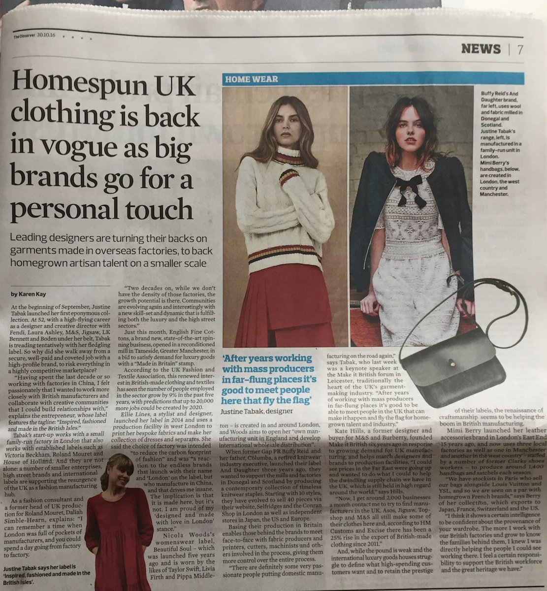 Huge thanks Karen. Amazing write up this morning. Congrats all making this journey to keep Brit manufacturing alive. theguardian.com/fashion/2016/o…