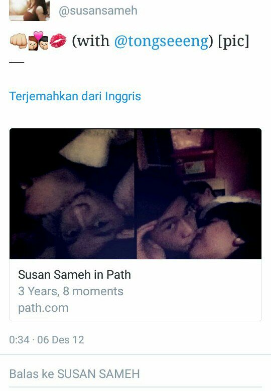 Negatif2555's tweet photo. @bangbily @susansameh @yantiwarso @MakVeraZanobia foto susan sampai tersebar keAkun gosip siapakah yg akan disalahkan?? Masa lalu yg Gelap. https://t.co/Z5p9ZLZ1nc
