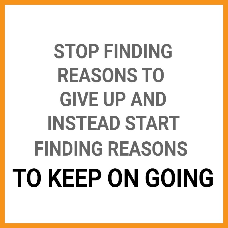 Palstrap's tweet image. Stop finding reasons to give up and instead start finding reasons to keep on going. #ThinkBIGSundayWithMarsha #Motivation #Entrepreneur