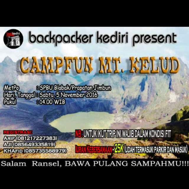 explore gunung kelud via tulungrejo, salam ransel bawa pulang sampahmu <a href="/infokediri/">Informasi Kediri</a>