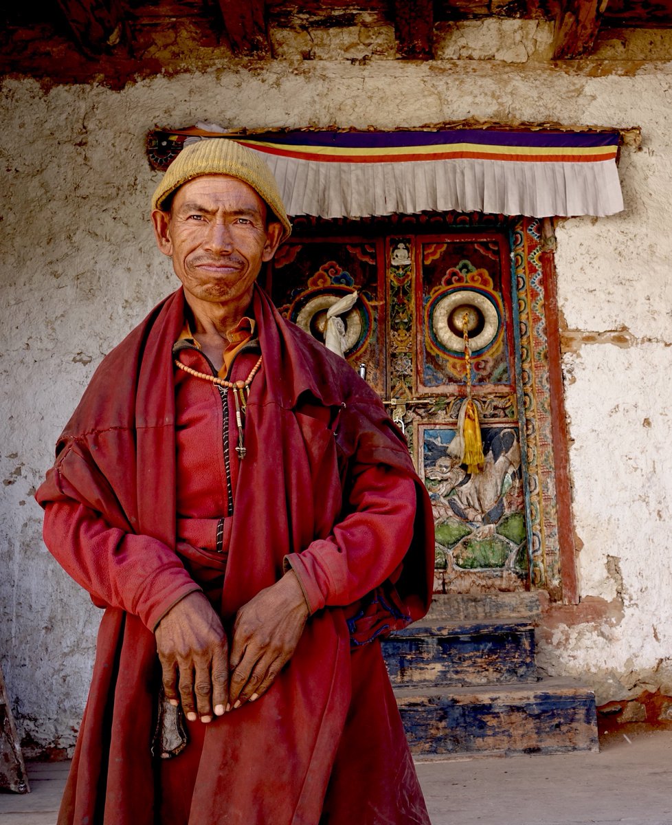 Monk at Bon Gompa, Phoksundo, Dolpo, photo by Roshi Joan, Upaya’s Nomads Clinic