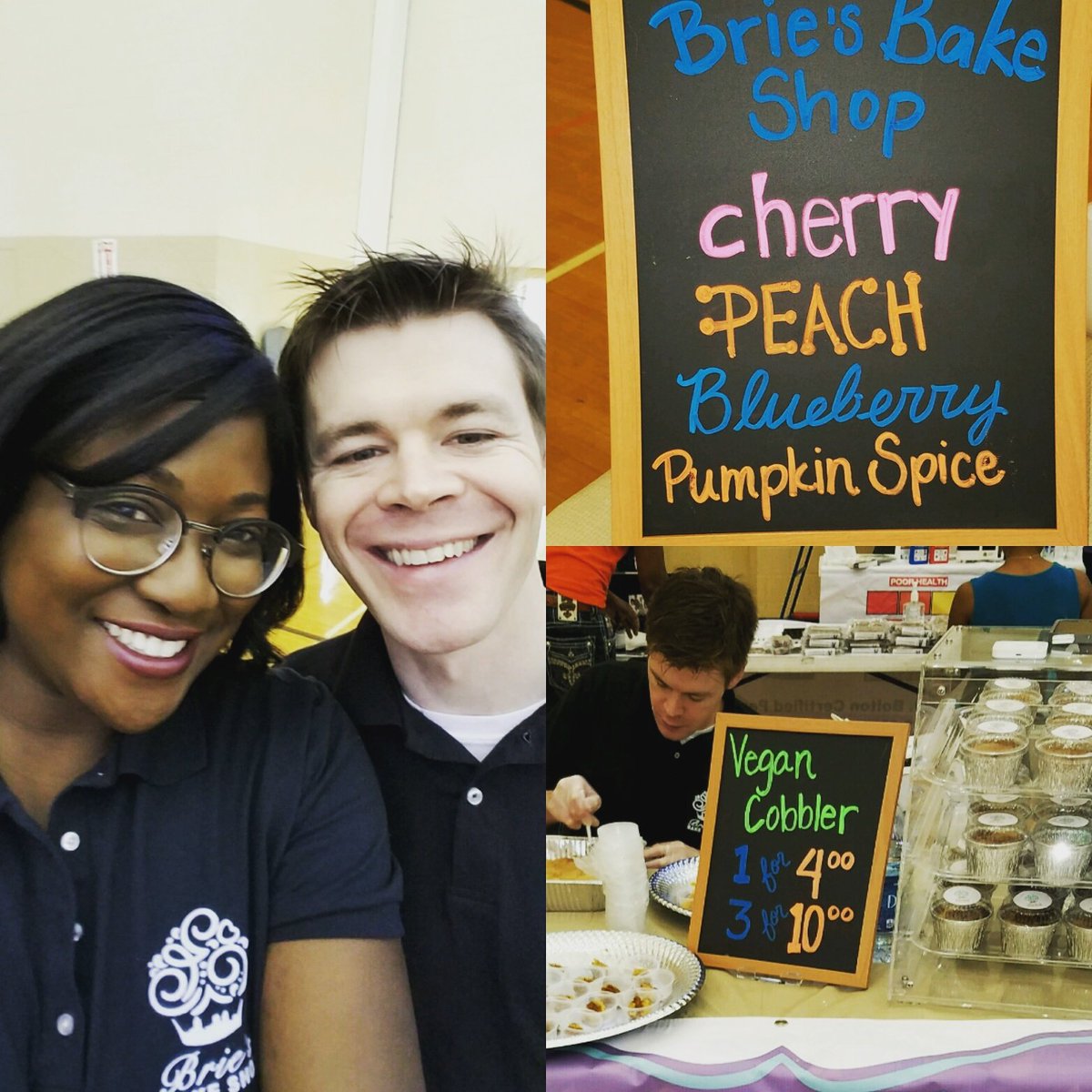 BriesBakeShop's tweet photo. Thanks @TheVeggieConnec  for having us back, thanks to all the patrons who visited us! #BriesBakeShop #VeganCobbler https://t.co/QRbOQe4Ffh